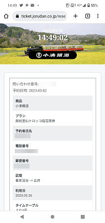 房総里山トロッコ指定券